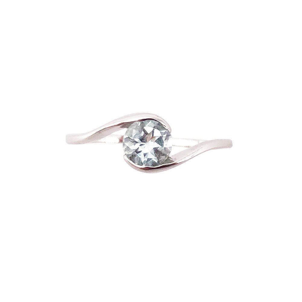 Bague "Doriane" Aigue-marine | Argent 925