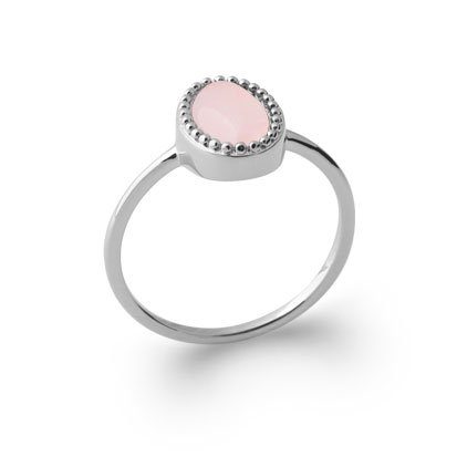Bague "Alexandra" Quartz rose | Argent 925