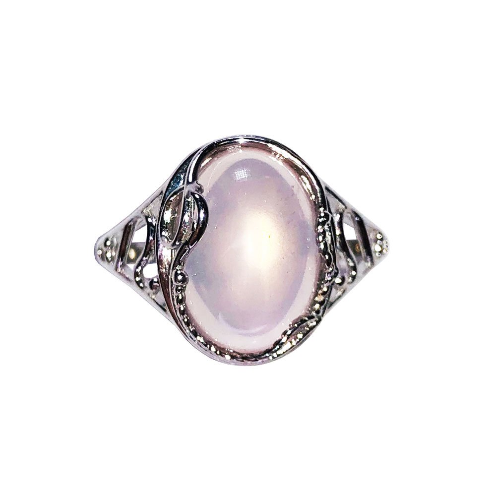 Bague "Capucine" Quartz rose | Argent 925
