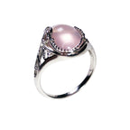 Bague "Capucine" Quartz rose | Argent 925