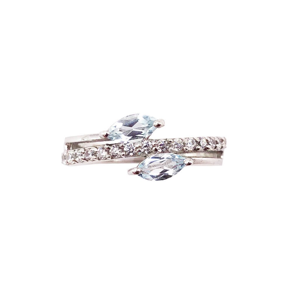 Bague Valentine Topaze bleue | Argent 925