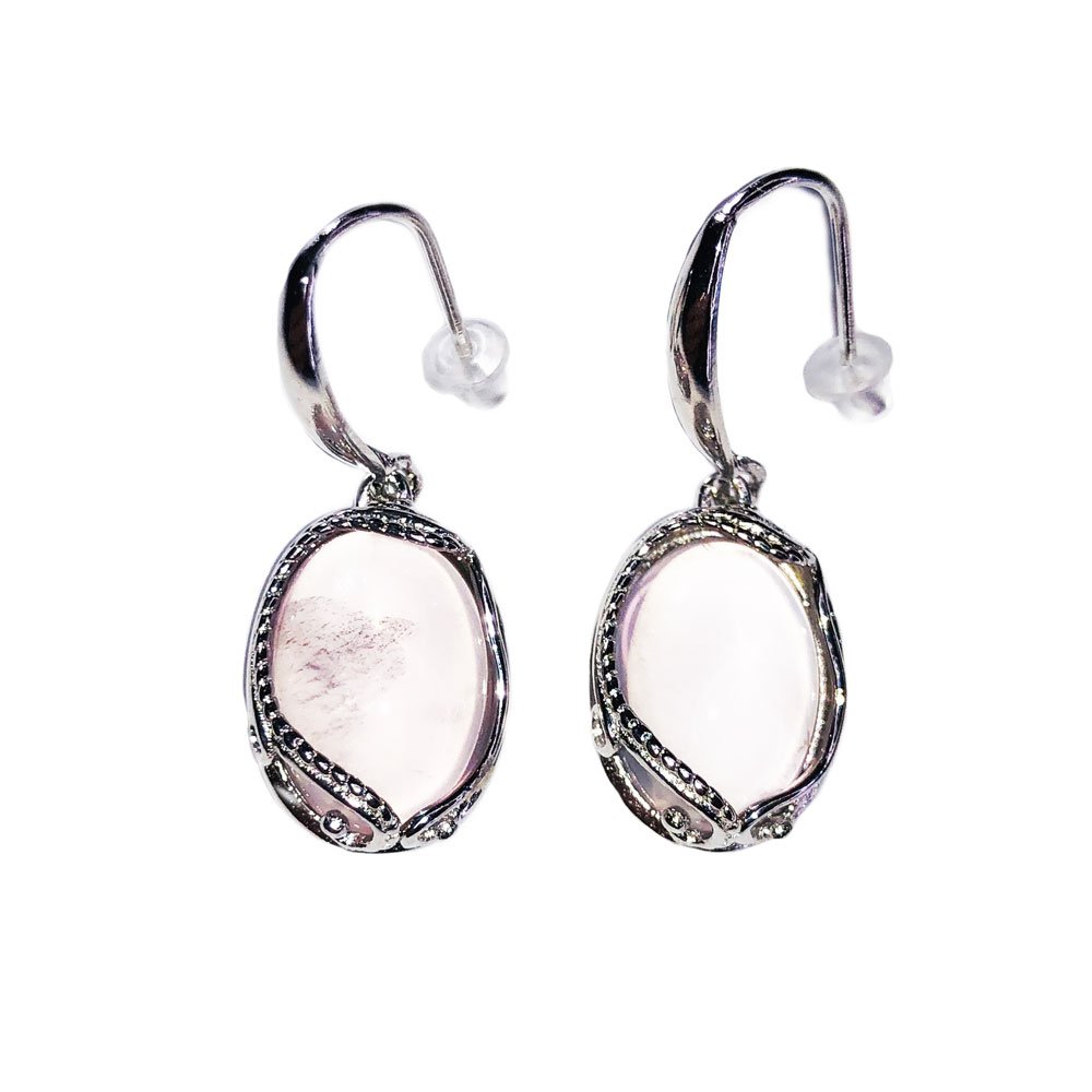 Boucles d’Oreilles “Capucine” Quartz Rose – Argent 925