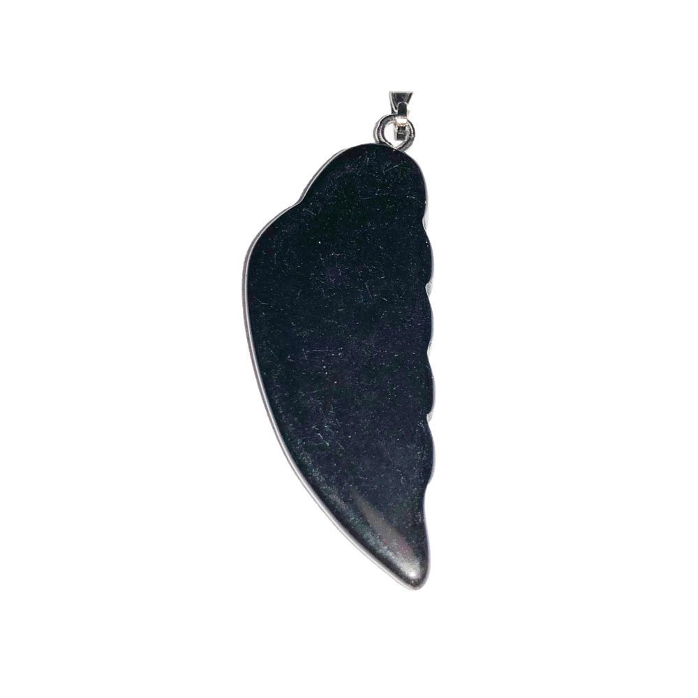 Pendentif Agate noire | Aile d’ange