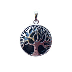 Pendentif Agate noire | Arbre de vie