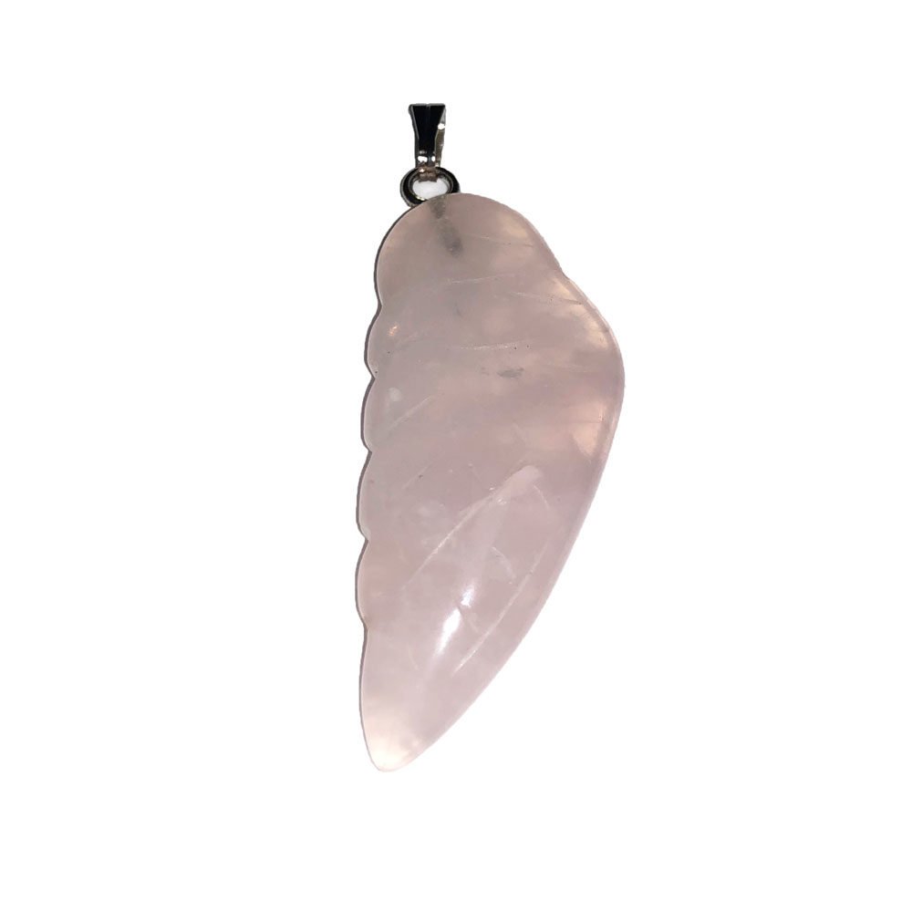 Pendentif Quartz rose | Aile d’ange