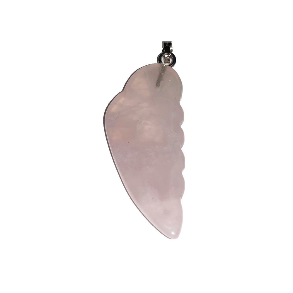 Pendentif Quartz rose | Aile d’ange